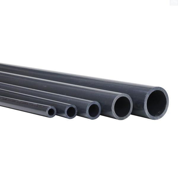 VENTRAL Schedule 80 PVC Pipe 1 1/4 Inch (1.66 OD), Grey, Cut Lengths for Industrial, Plumbing, Chemical, High-pressure