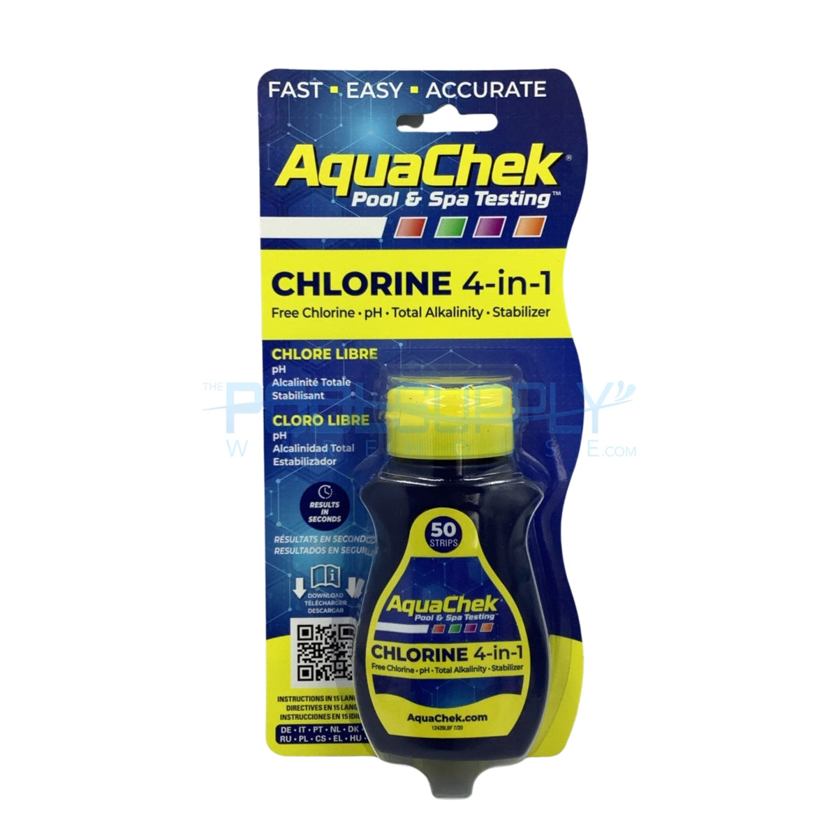 AquaChek Yellow 4-in-1 Test Strips - 511242A
