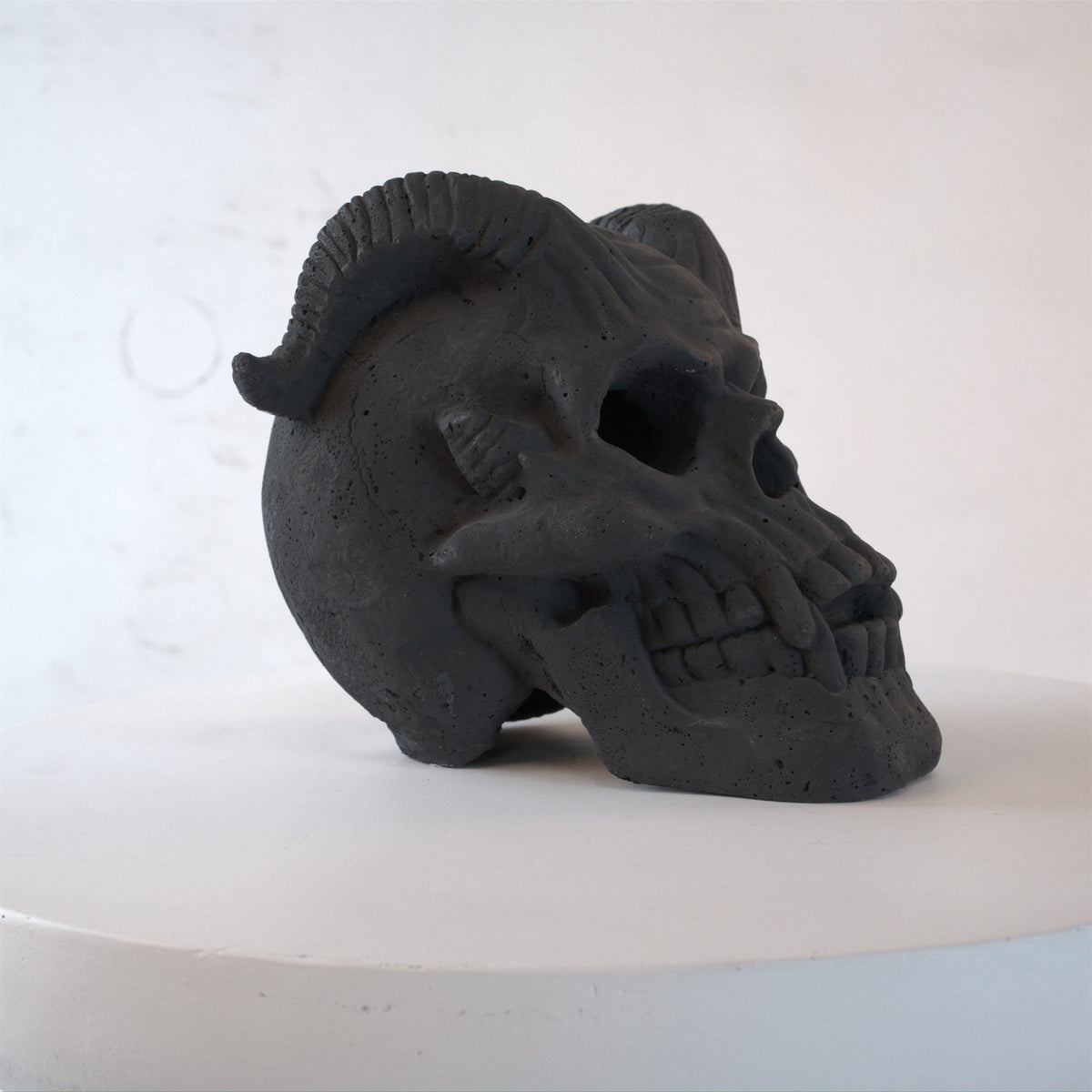 Hand-Forged Flame Skull for Fire Pits and Hearths