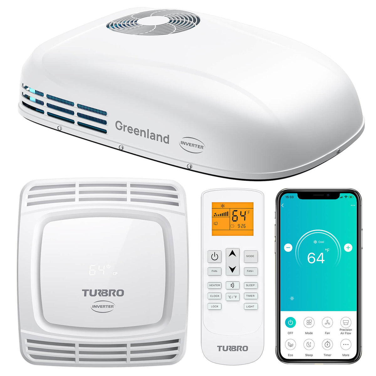 Greenland 13,500 BTU Inverter Rooftop RV Air Conditioner