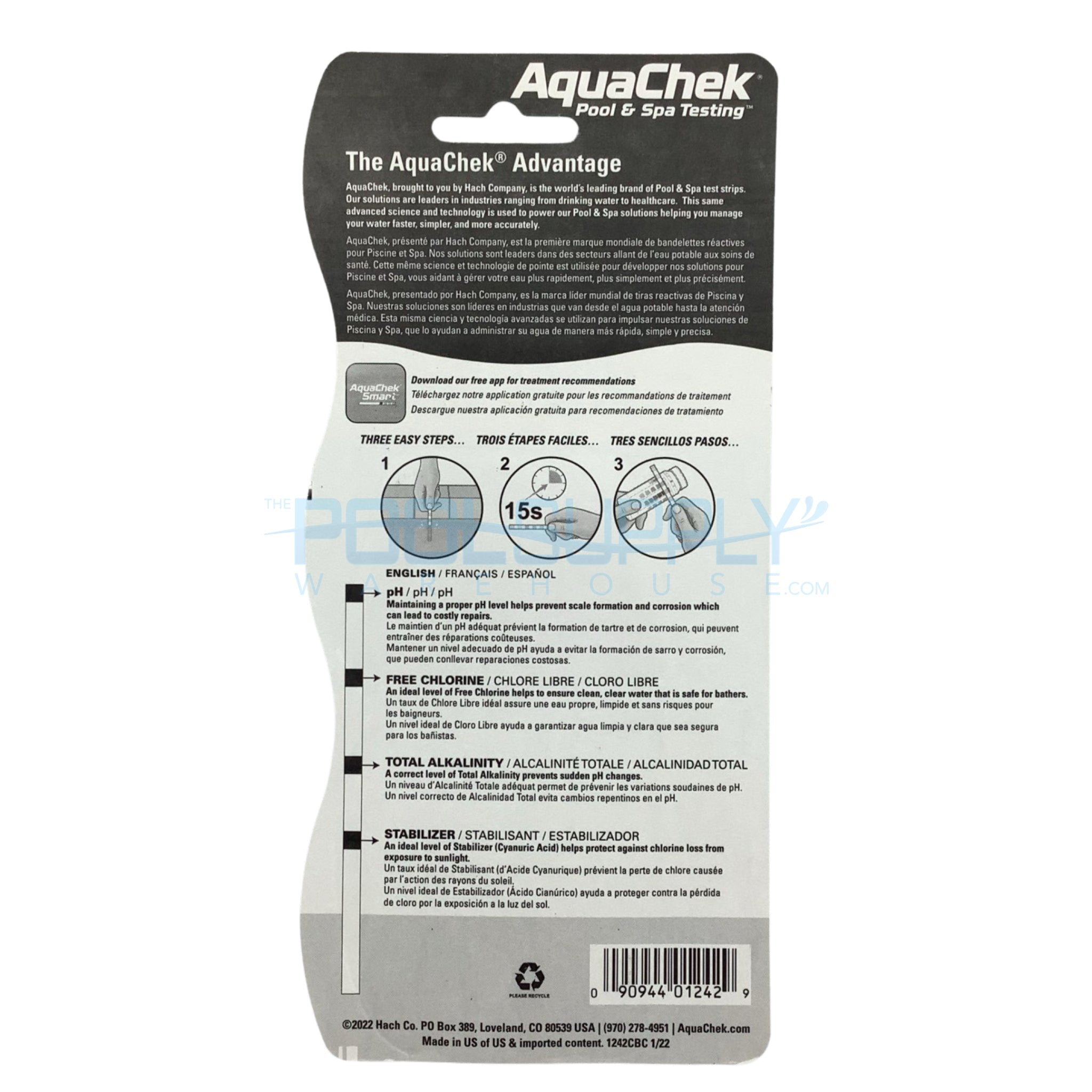 AquaChek Yellow 4-in-1 Test Strips - 511242A