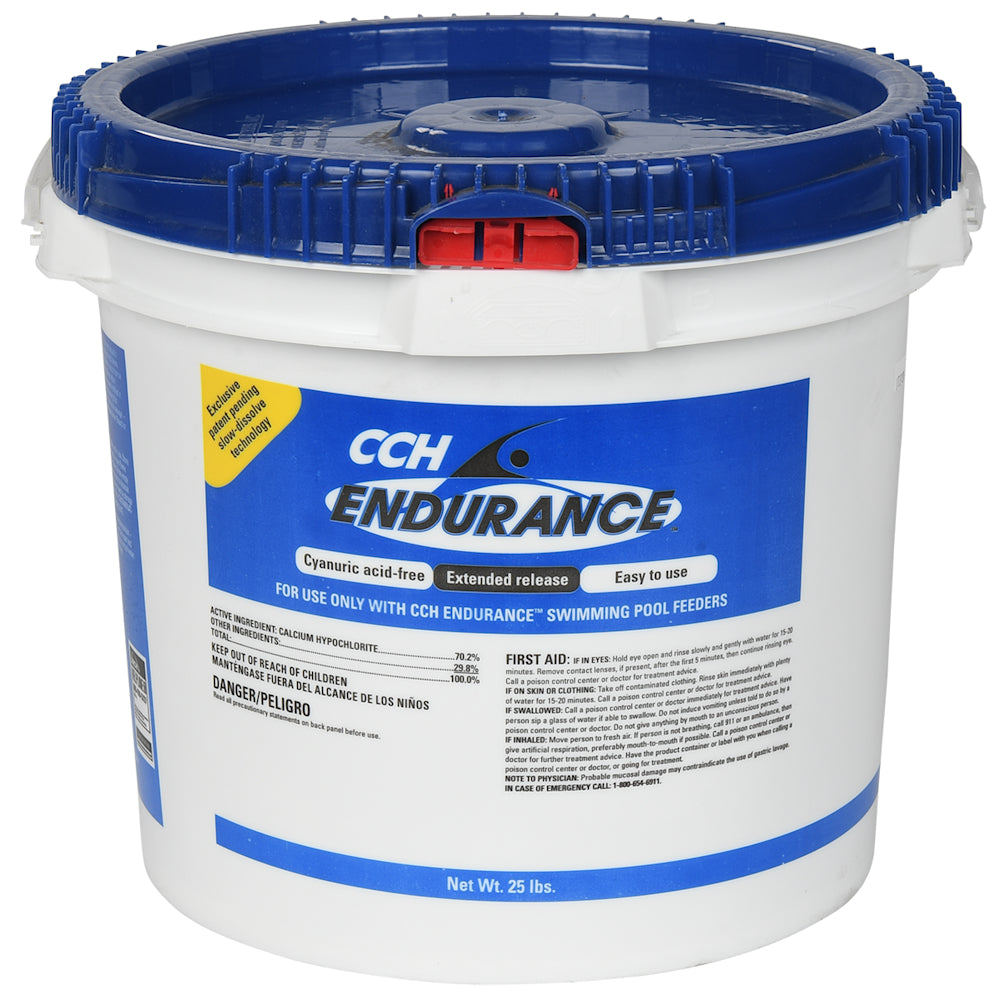 Calcium Hypochlorite Tablets | 65 to 75 Percent Available Chlorine | 25 Lb Pail | 1 Pack | CCH Endurance