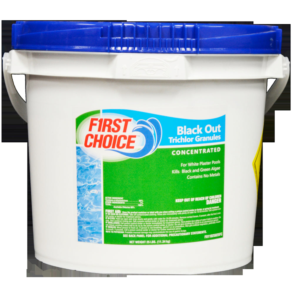 Pool Shock | First Choice | Black Out Shock | 25 lb | Fast Acting