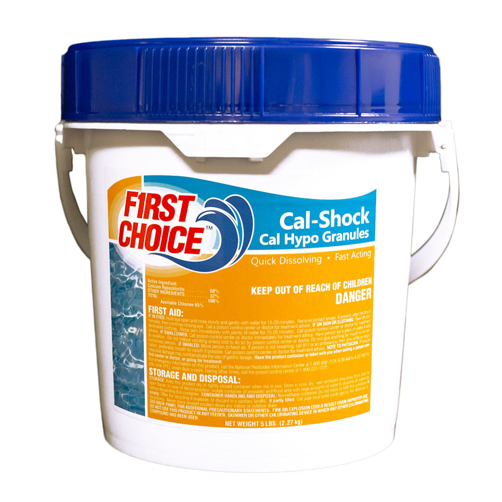 Cal-Shock Calcium Hypochlorite | Fast Acting | 5 lb | First Choice