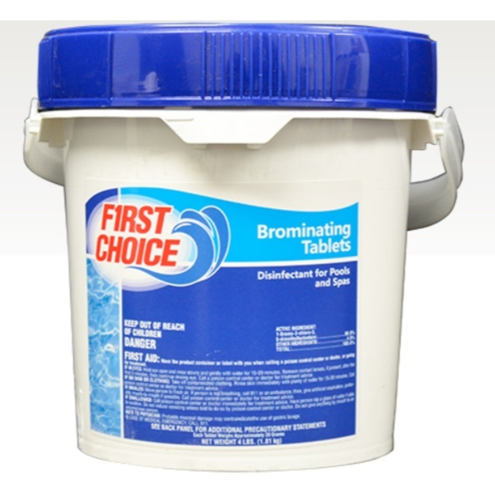 Bromine Tablets | First Choice | 1.5 lb Bottle (12/Case) | Fast Acting Sanitation
