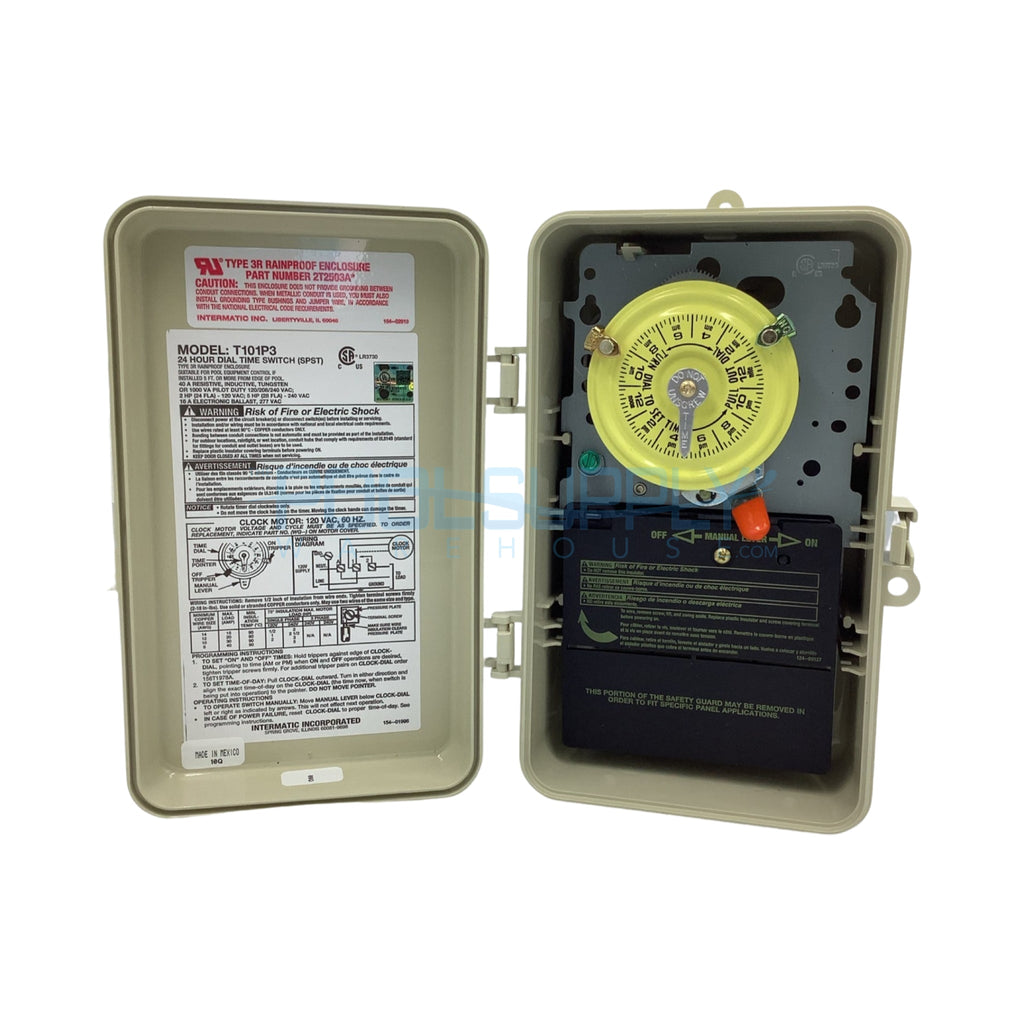 Intermatic 110V Timer Indoor/Outdoor Plastic Case - T101P3