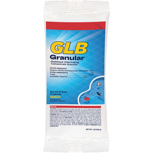 Dichlor Granular Pool Sanitizer | Fast Acting | 25 Pound Plastic Pail | 1 Pack | GLB