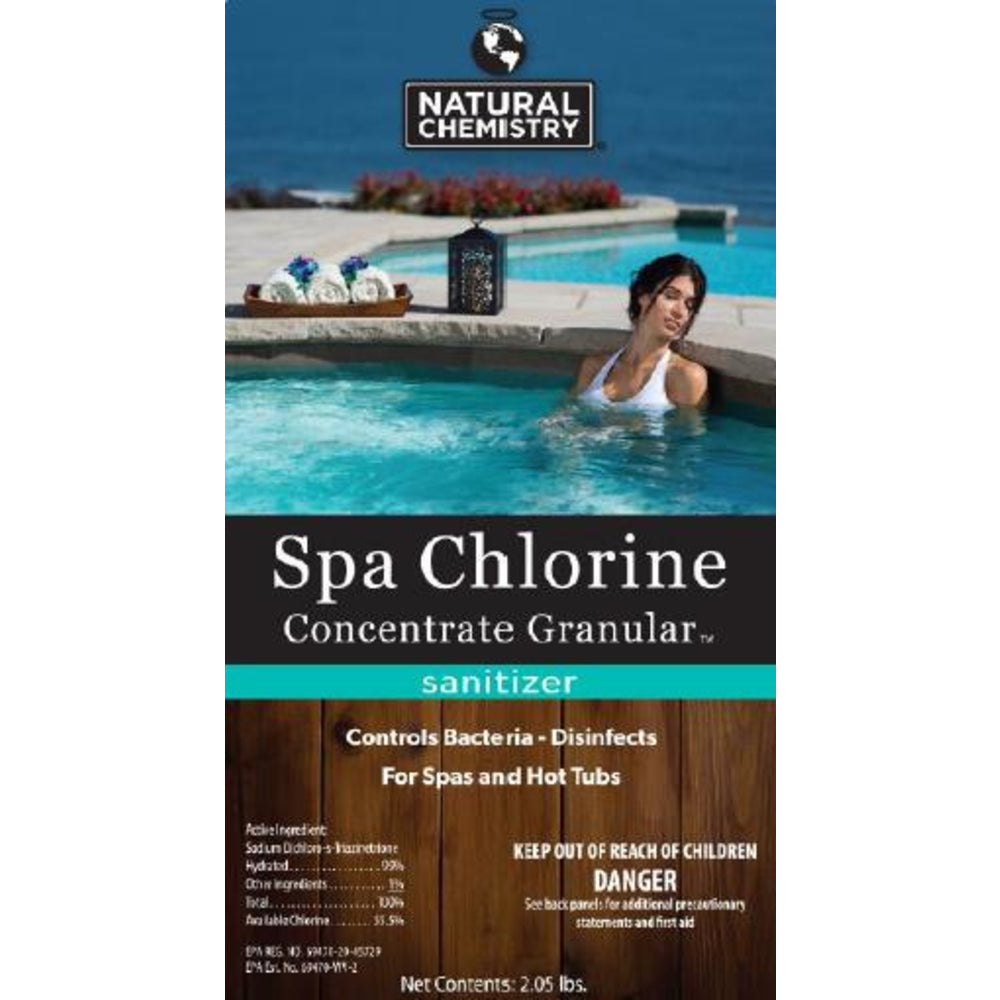 Spa Granular Chlorine | Concentrate | 2 Pound Bottle | Natural Chemistry
