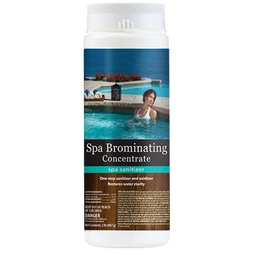 Spa Brominating Concentrate | Natural Chemistry | 2 Lb Bottle | Bromine Sanitizer For Hot Tubs | Fast Acting Cleaning