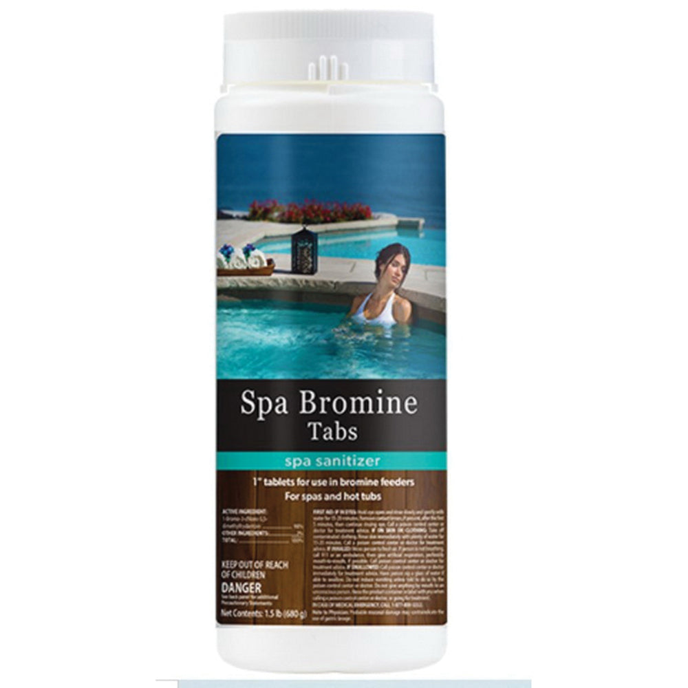 Spa Bromine Tablets | Natural Chemistry | 1.5 lb Bottle | Fast Acting | Spa Sanitation