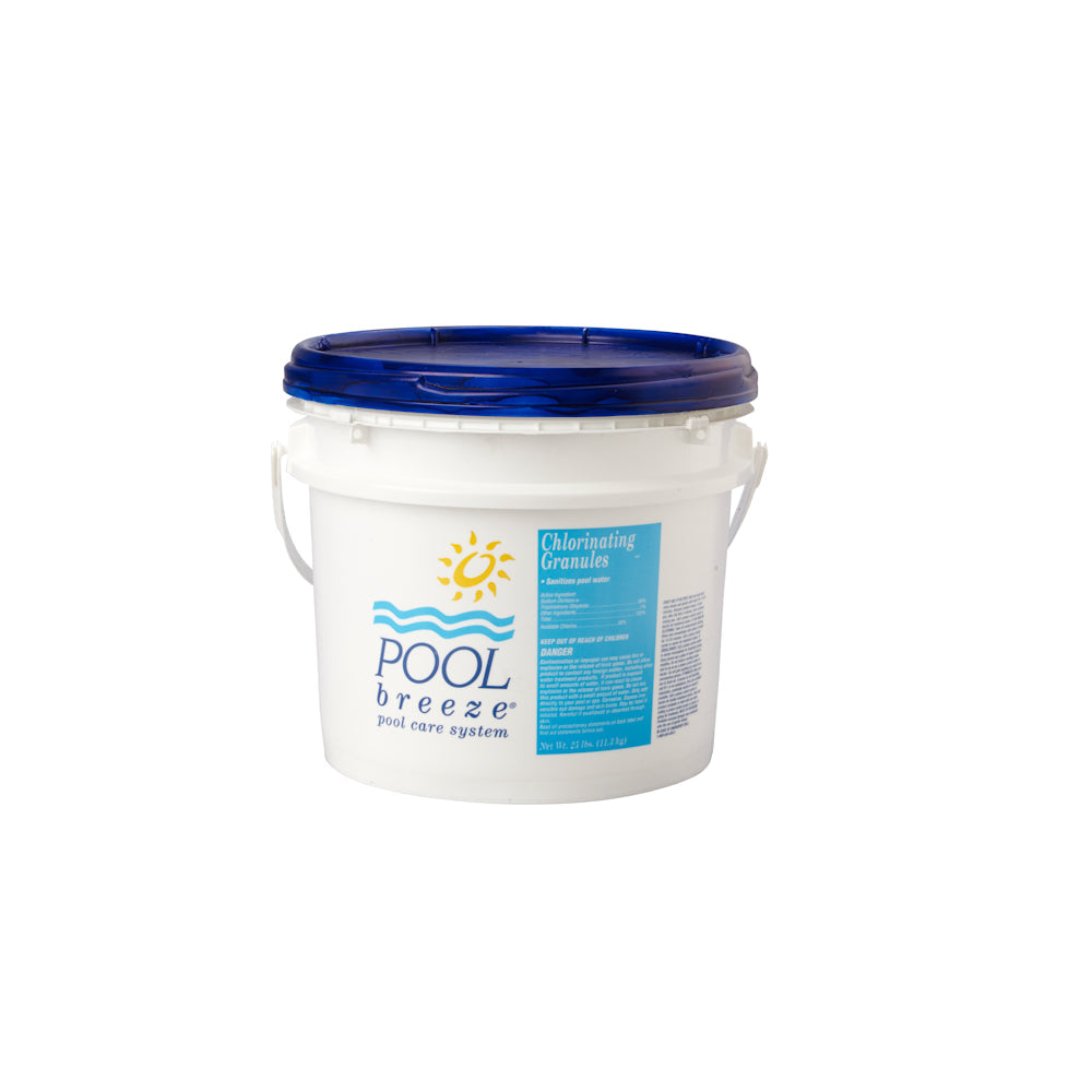 Fast Dissolving Pool Chlorine Dichlor Granules | Stabilized Chlorine | 25 lb | 1 Pack | Pool Breeze
