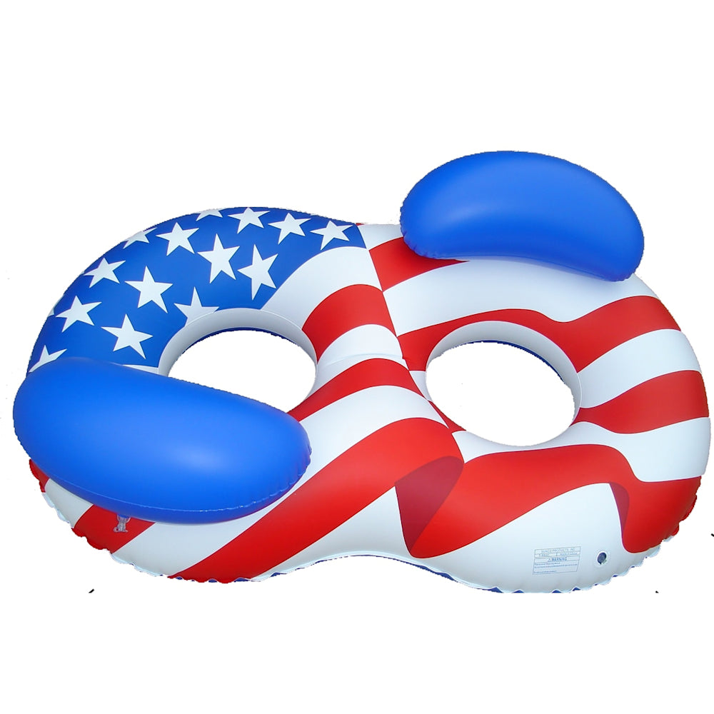 Pool Lounger | Swimline | Americana Series Double Ring Pool Lounger | Double Ring | Vinyl