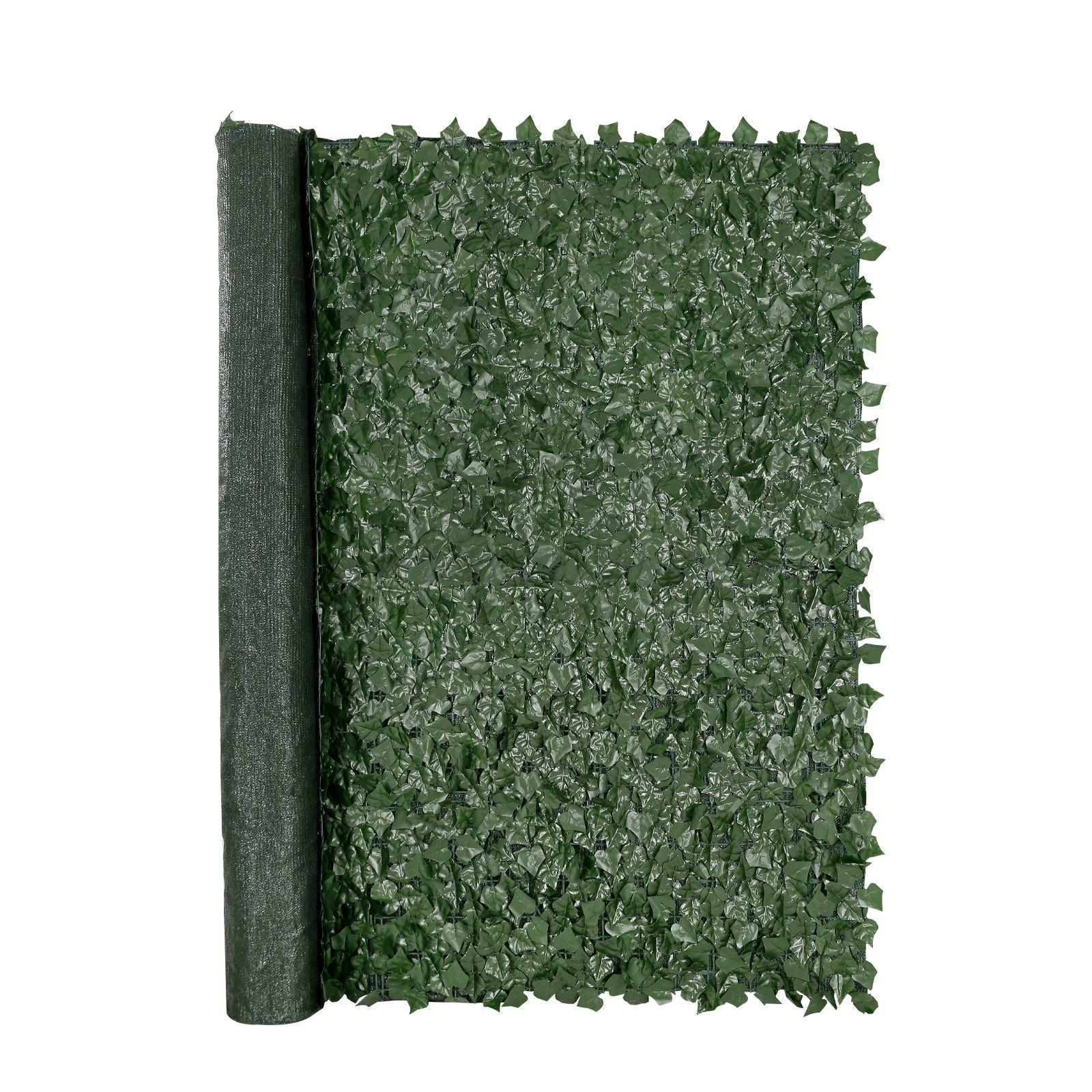 Ivy Privacy Fence, 96 x 72 in Artificial Green Wall Screen, Greenery Ivy Fence with Mesh Cloth Backing and Strengthened Joint, Faux Hedges Vine Leaf Decoration for Outdoor Garden, Yard, Balcony