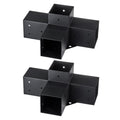 Pergola Bracket Kit 4''x4'', 2pcs 4-Way Heavy Duty Corner Bracket Woodworks DIY Post Base Kit, Easy Installation Wooden Beams for Gazebos, Patio Pergolas, Log Cabin Outdoor Pergola Hardware