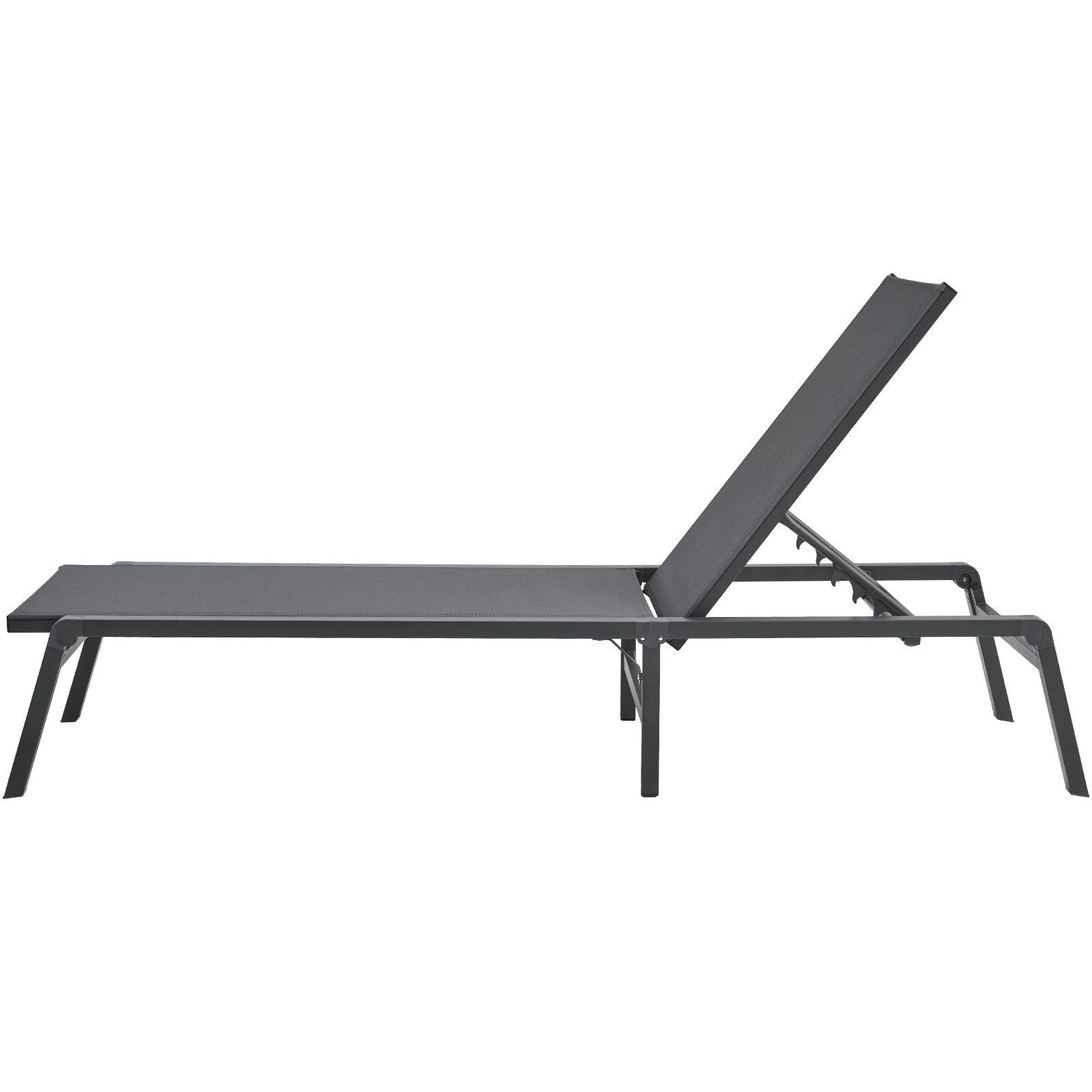 Chaise Lounge Chair Outdoor Patio Lounge Chair with Adjustable 5-Position