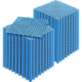 Interlocking Tile 55PCS Blue, Drainage Tiles 12" x 12" Splicing, PVC Interlocking Drainage Floor Tiles, Non-Slip Drainage Holes for Restroom, Bathroom, Kitchen, Pool, Wet Areas, Blue