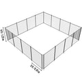 Pool Fence, 4 x 48 FT Pool Fences for Inground Pools, Removable Child Safety Pool Fencing, Easy DIY Installation Swimming Pool Fence, 340gms Teslin PVC Pool Fence Mesh Protects Kids and Pets