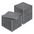 Interlocking Drainage Mat, 12'x12' Modular Cushion Durable PP Material, 40 Pcs Splicing Drainage Mats, Non-Slip Drainage Floor Tile and Shower Mat, for Garage, Garden, Kitchen & Outdoor, Grey
