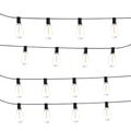50FT LED Outdoor String Patio Lights Waterproof 15 S14 Shatterproof Bulbs